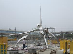 China Modern Large Abstract Metal Sculpture Park Art Decoration 6 Meter Height factory
