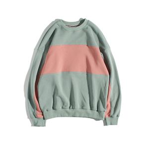 China Custom Splicing Cotton Mens Crew Neck Sweatshirts / Trendy Oversized Sweatshirts factory
