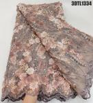 Supoo Popular 3D flowers lace embroidery lace wedding bridal dress Ghana lace