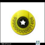 Non Removeable Round Animal Ear Tags , RFID Ear Tags For Livestock Pigs