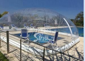 China Outdoor complete clear inflatable pool cover used for air tent for hotels or family gardens factory