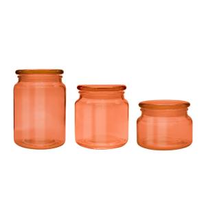 China Tea Round Multi Colored Borosilicate Glass Storage Jars factory