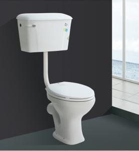 China 520mm 2 Piece Wall Hung Toilet P Trap Side Flush Split With Water Tank factory