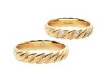 Customizable All Size Rich Texture 18K Gold Couple Rings