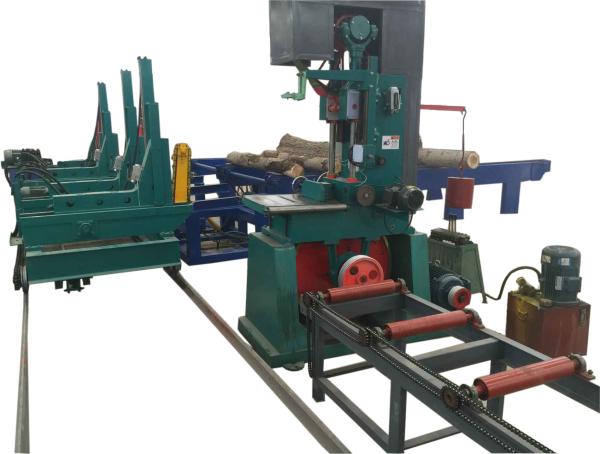 Industrial Wood Vertical Band Saw Sawmill Machine With Trolley with hydraulic
