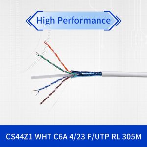 China Category 6A F/UTP Shielded Network Cable with 500 MHz Bandwidth 75°C Operating Temperature and 23 AWG Solid Bare Copper on sale