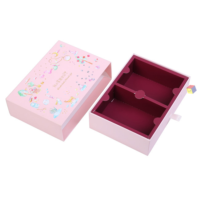 Custom Logo Printing Sliding Drawer Skin Care Cosmetic Facial Mask Packaging Paper Box With Tray