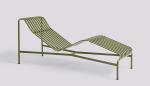 Outdoor Metal Chaise Lounger and Side Table Set for Relaxation L164.5 x W65.5 x