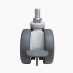 5 Inch Twin Rotating Wheel Medical Caster for Hospital Equipment in US Currency