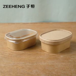 200ml Rectangular Small Ice Cream Cups with Coating
