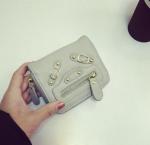 2016 new Ms. wallet female short paragraph motorcycle purse Korean cute student