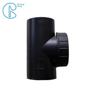 China PN6 PE100 50-200mm HDPE Draining Fittings Siphon Tee with Inspection Mouth factory