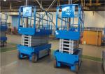 Power Pneumatic Upright Scissor Lift , Portable Scissor Lift Trojan Battery