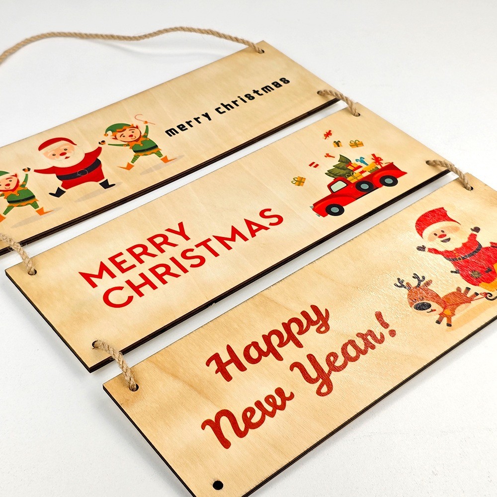 Sublimation Heat Transfer Blank Rectangular Wooden Signage Custom Shape Cut