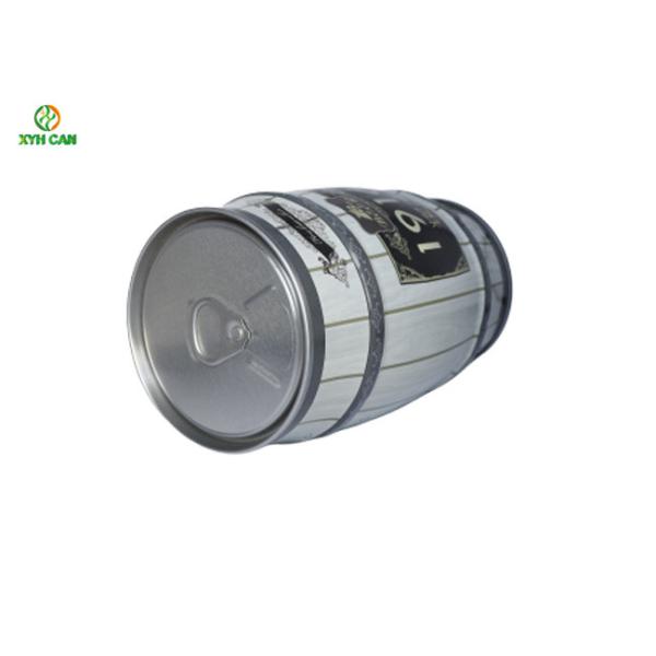Liquid Packaging Beer Tin Can 300ml Empty Tin Containers Drum Shape
