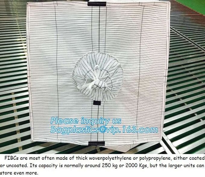 Circular FIBC Jumbo Bags , Pp Jumbo Bags For Cement / Agriculture Fertilizer