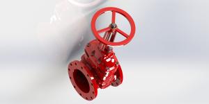 China UL FM Gate Valve With Red Epoxy Coated Flange Or Groove Available factory