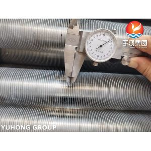 L Type Spiral Wound Finned Tube ASTM A249 TP304 With AL1100 Fins For Coolers