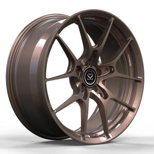 China Tesla model Y 1 Piece Forged Wheels 20x9.5 and 20x10.5 Custom Gloss Bronze or factory