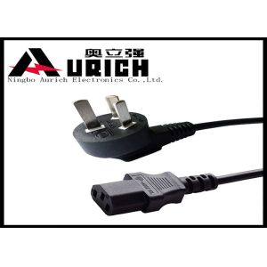 Pure Copper China Power Cord 3 Pin Flat Plug , CCC Power Cord For Computer