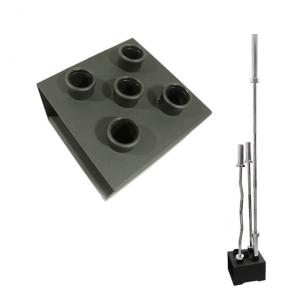 China Nine Hole Five Hole Porous Barbell Rack Olympic Pole Vertical Insertion Rack Gym Barbell Storage Rack factory