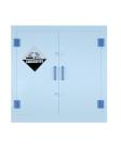 White Safety Corrosive Storage Cabinet PP Plastic With Adjustable Shelves ,