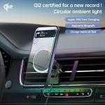 Silent Cooling Fan 15W Fast Charging Car Wireless Charger with Super Strong