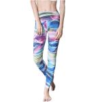 CPG Global Women's Fitness Legging Sport Running Pants Yoga Watercolor Blue