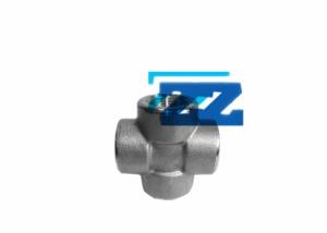 China ASTM A182 F22 BSP Pipe Fittings , SW 1 &quot; 6000 # Alloy Steel Pipe Cross factory