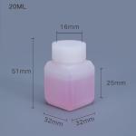 Anti-corrosion Square Empty Bottles 20ML HDPE Plastic Container for Reusable