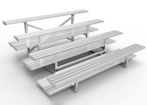 China Anodized Outdoor Aluminum Bleachers Seat 150mm Riser Height With Double Foot Planks factory