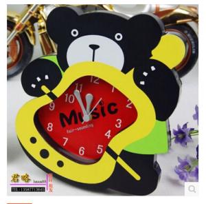 China New creative gift product bear alarm clock toy factory