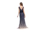 Snow Pattern Muslim Prom Dresses , Embroidery Fabric Muslim Evening Gowns