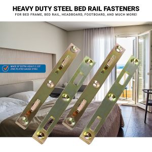 Bed Rail Fasteners 6" Set of 4 Bed Rail Brackets Heavy Duty Bed Frame Rail