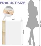 60x90cm Large Stretched Canvas Board Acid Free Cotton Primed Stretched Canvases