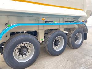 China 60 Ton Rear End Tipper Trailer Dump Semi Truck Trailer ABS Anti Lock Braking System factory