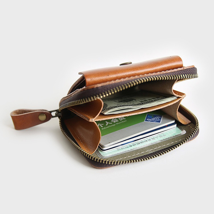 Advantage Low MOQ Mix Models Genuine Leather Wallet for Men's Retro Handmade Short Wallet