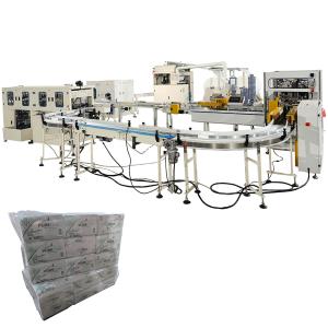 China Newest bundle packing soft bag drawing facial tissue paper making machine production line price factory