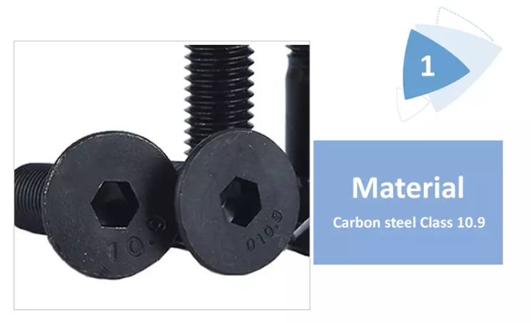 ISO9001 Certified Hexagon Socket Countersunk Head Cap Screws for M3.5-M12 Applications