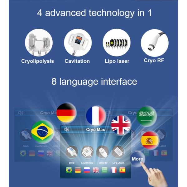 No-Invasive Cryolipolysis Slimming Machine with Unique 360° Cooling & Pain Relief Shock Wave Handle