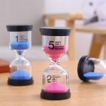 Plastic Small Hourglass 1 3 5 10 15 30 45 60 Min Sand Timer SGS Certificated