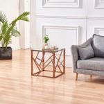 76cm 50KGS Modern Glass Side Tables For Living Room