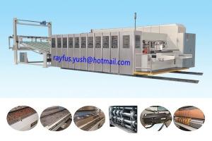 China High Speed Flexo Printer Slotter Die Cutter Stacker Vacuum Transmission Ir Uv Drying factory