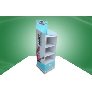 Beautiful Four-shelf POS Cardboard Displays Glossy Lamination for Electronic