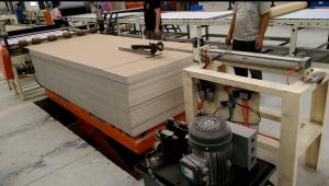 China Push - Type Feeding Board PVC Film Gypsum Board Lamination Machine PLC System factory