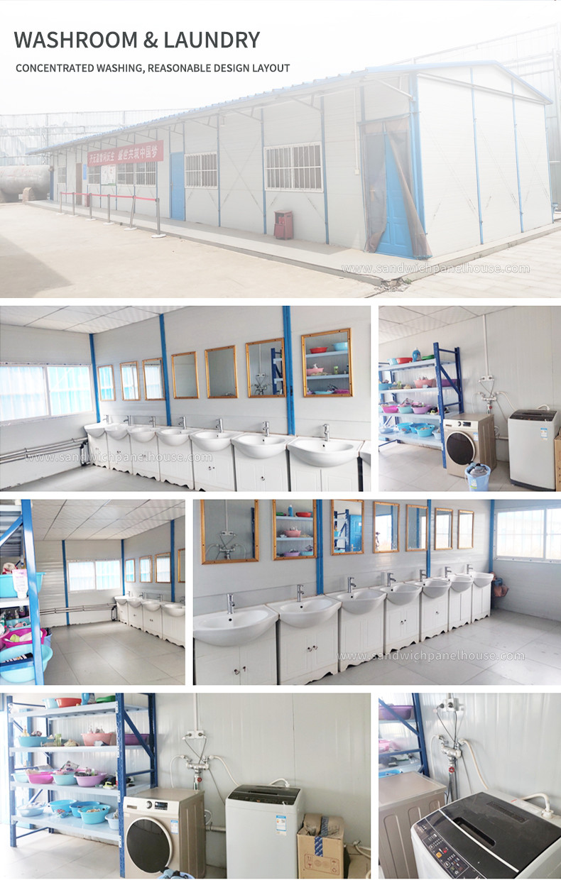 Construction Site Small Prefab Houses Good Weather Resistance Rainproof