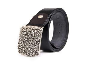China 1-1/2” Wide Vintage Thick Mens Casual Leather Belt With Real Anti - Silver Studs Buckle factory