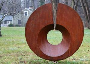 China Rusty Monumental Corten Steel Sculpture , Abstract Metal Garden Sculptures factory