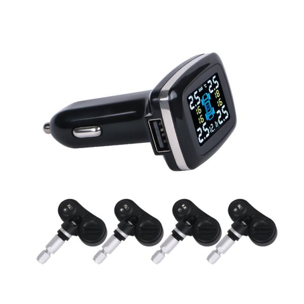 China LCD Display Tire Pressure And Temperature Monitoring System With USB Socket factory