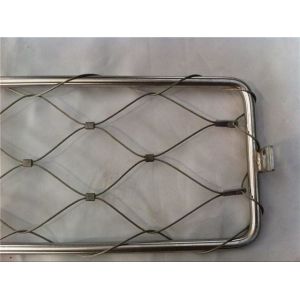 SS304 Knotted Wire Rope Mesh 3mm Steel Rope Net For Zoo Mesh Cable Mesh